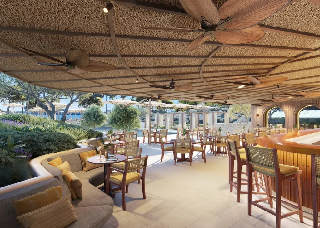 Mandarin Oriental Punta Negra Mallorca Bar mit stilvollem Interieur und Meerblick
