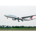SriLankan Airlines Airbus A330 beim Start auf der Strecke Frankfurt Colombo