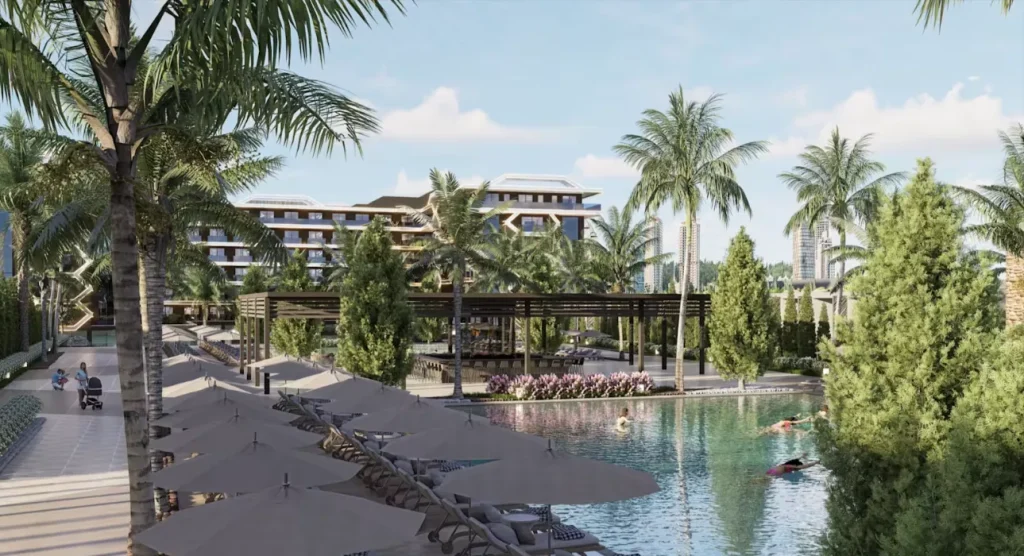 Gro&szlig;z&uuml;gige Poollandschaft mit Palmen im Sentido Palmeras Lumare in Konakli bei Alanya, Hotelneuer&ouml;ffnung 2026