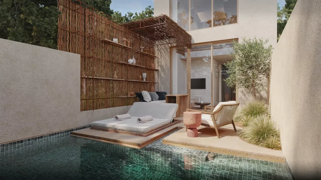 Private Pool Suite im Nissos Dunes Resort auf Korfu mit exklusiver Sonnenterrasse